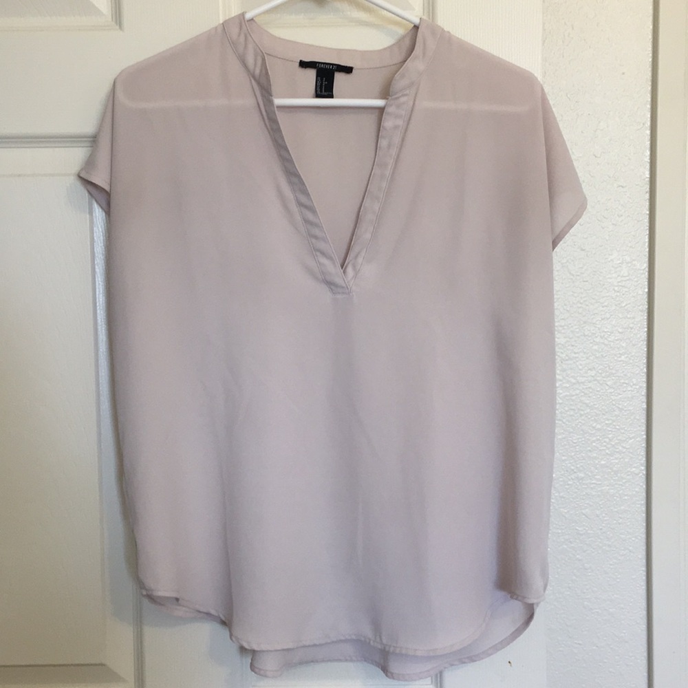 F21 Chiffon Peasant Top
